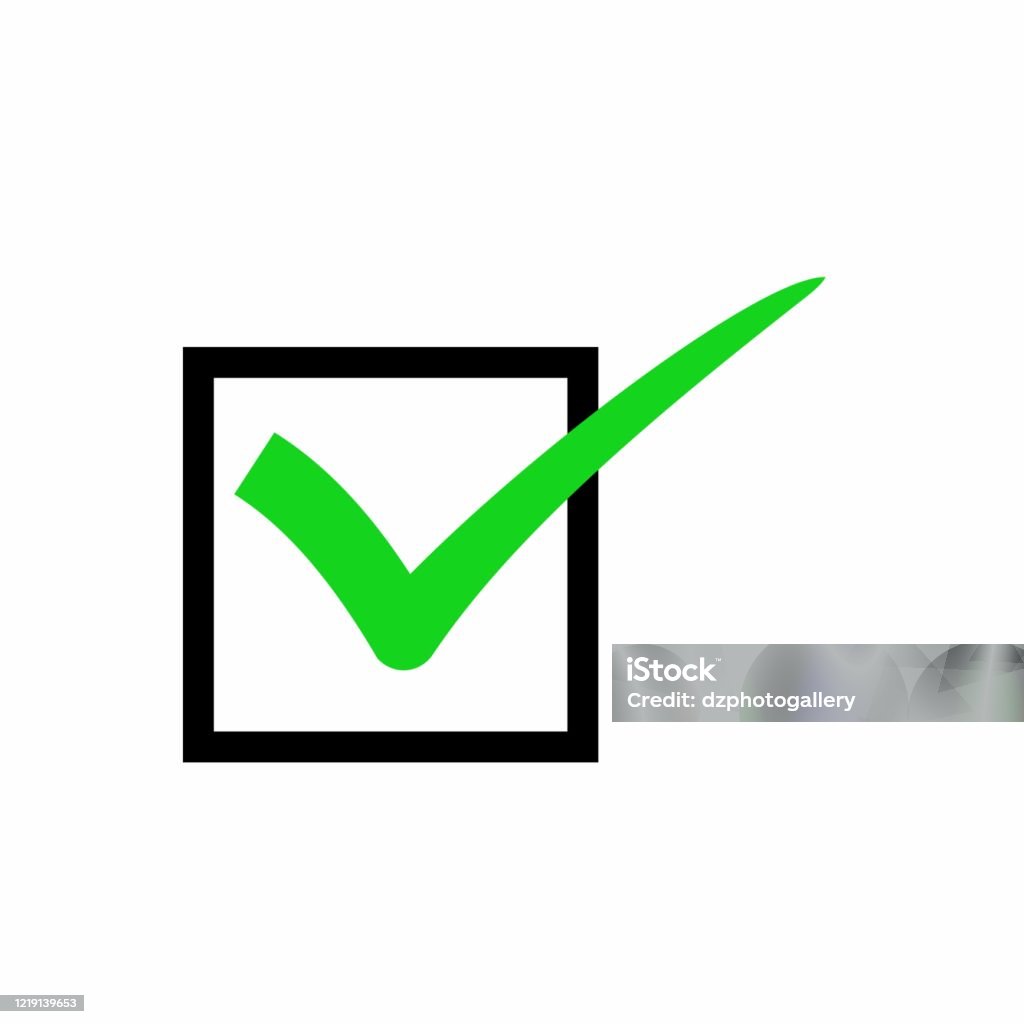Check Mark Real True Check Mark Vector Design Isolated On White Background Stock ...