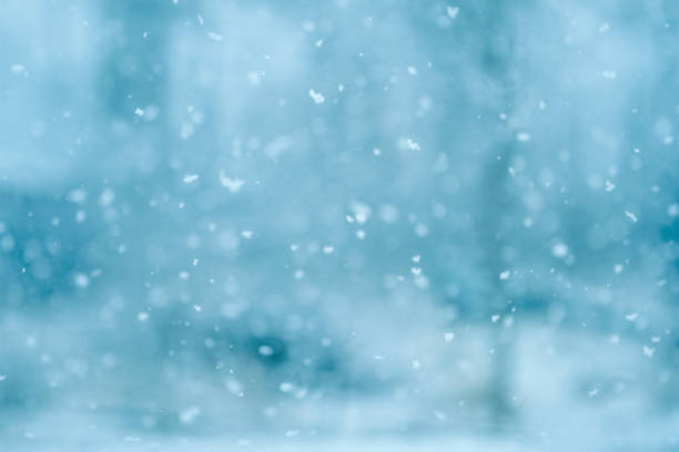 istock Snowfall in the countryside. Background 1219141042