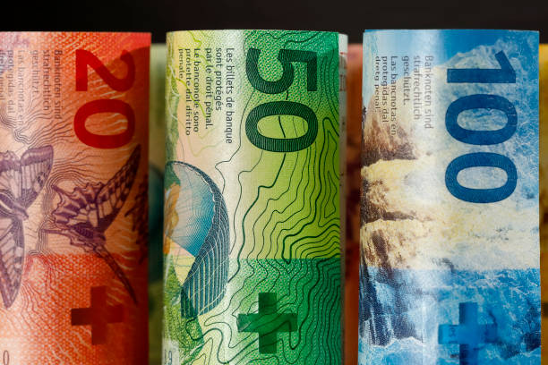 istock Here are a few rolled-up Swiss banknote 1219142565