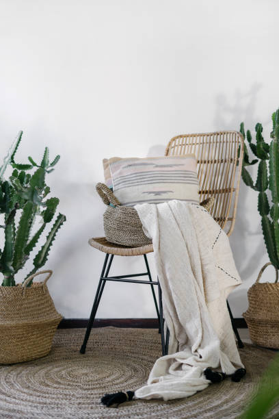 istock Lounge room with cozy interior design at modern house 1219153132