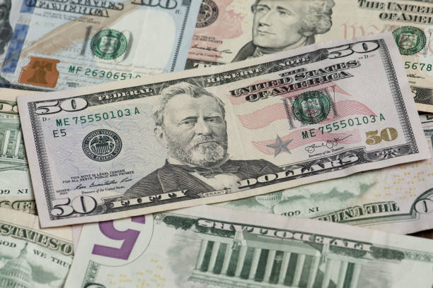 Different banknotes of american dollars