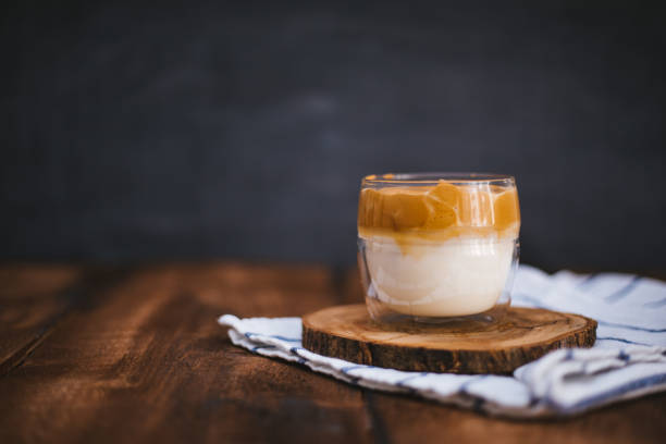 istock Iced Dalgona Coffee on wooden table 1219154590
