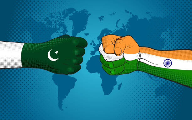 illustrazioni stock, clip art, cartoni animati e icone di tendenza di india vs pakistan - pakistan