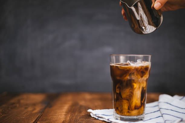istock Iced Latte on wooden table 1219155593
