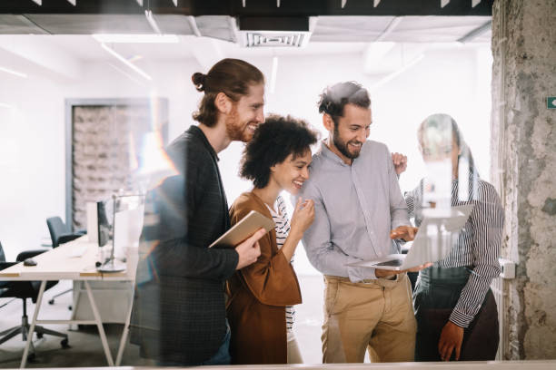 istock Business people good teamwork in office. Teamwork successful meeting workplace concept. 1219158183