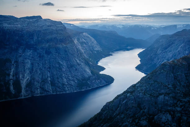 istock Fjord in the Norwegian mountains after sunset. 1219158229