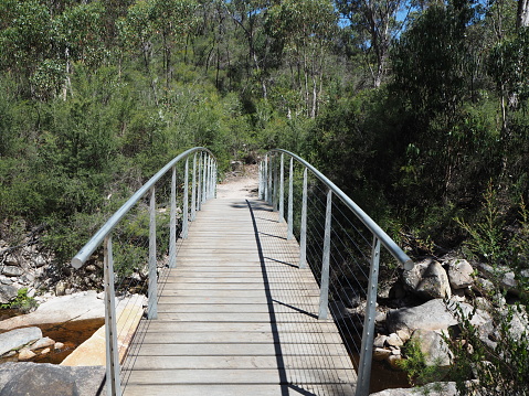 Hiking bridge in the Grampians, Victoria, Australia.