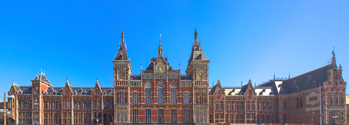 Panorama of the Amsterdam central station
