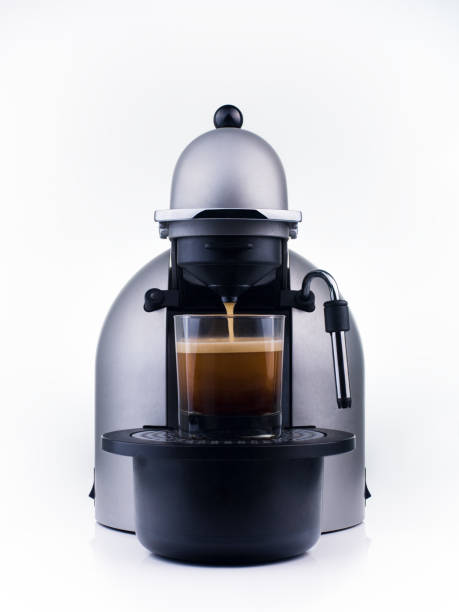 istock Grey coffee maker with a transparent glass and coffee inside 1219161598
