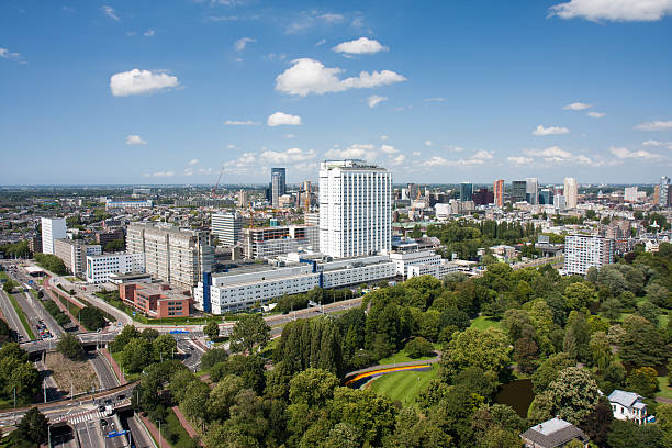 Aerial view Erasmus university hospital of Rotterdam, the Netherlands  desiderius erasmus stock pictures, royalty-free photos & images