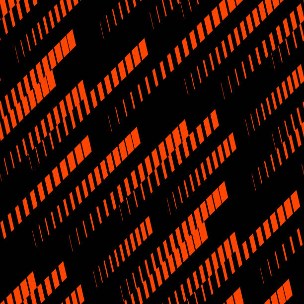 Abstract seamless sport pattern. Texture with lines, tracks, halftone stripes Sport pattern. Abstract geometric seamless texture with diagonal lines, tracks, halftone stripes. Extreme sporty style, urban art design. Trendy vector background in neon colors, orange red and black speed designs stock illustrations