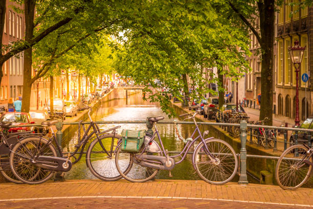 istock Amsterdam canal and bikes, The Netherlands 1219167449