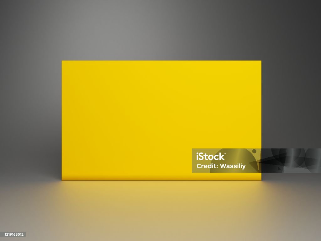 Light Yellow Rendered 3d Render Of Abstract Yellow Composition Minimal Studio Stock ...
