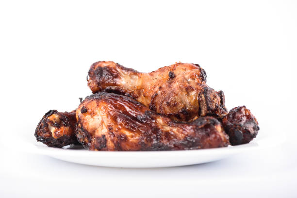 istock Juicy grilled chicken drumsticks marinated in soy sauce. 1219168073