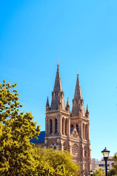 St Peter's Cathedral in North Adelaide viewed from Pennington Gardens on a day