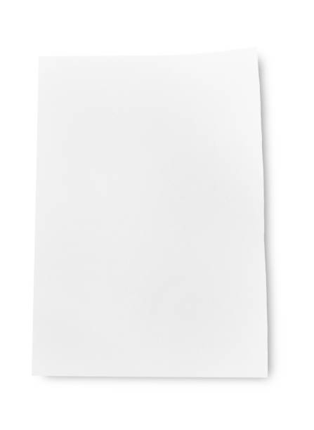 istock Blank white paper isolated on white background. object with clipping path 1219169023