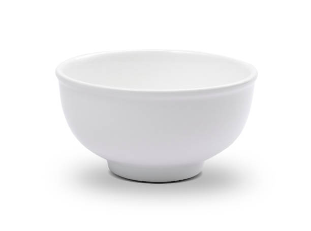 istock White bowl on white background. Side view of ceramic object . 1219170957