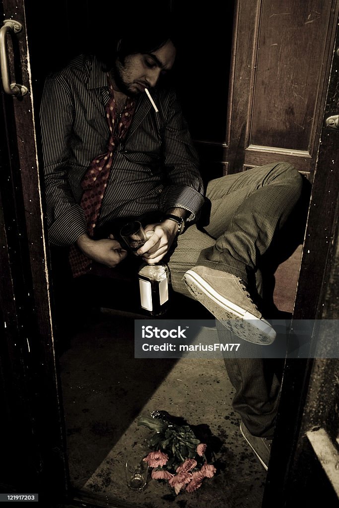 Genießer mit alten Aufzug-Serie - Lizenzfrei Depression Stock-Foto