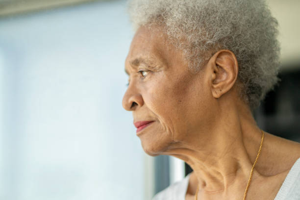 istock Senior woman contemplates 1219175501