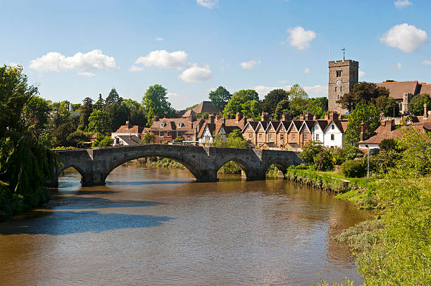 Aylesford and the River Medway stock photo