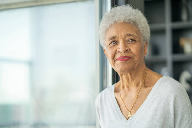 istock Senior woman contemplates 1219175522