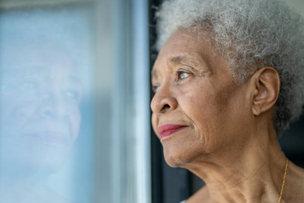 istock Senior woman contemplates 1219175535