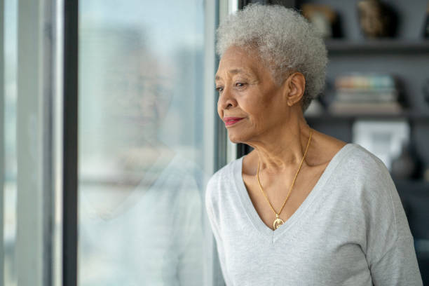 istock Senior woman contemplates 1219175560