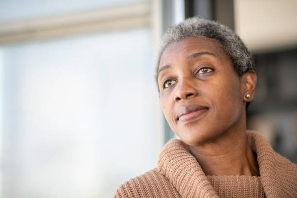 istock Senior woman contemplates 1219175619