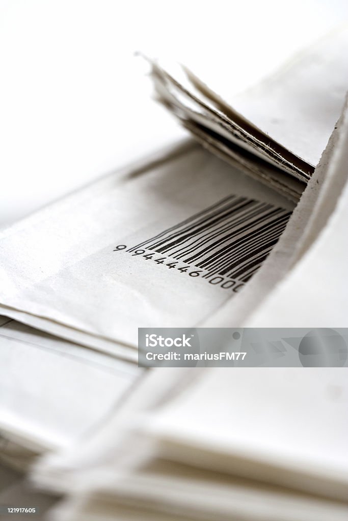 Zeitung barcode -lines und Ziffern wurde geändert - Lizenzfrei Editorial Stock-Foto