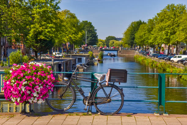 istock Beautiful view on Amsterdam canal 1219177112