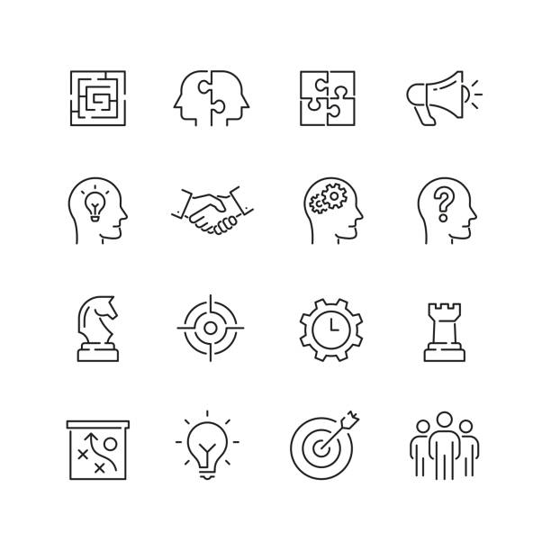 illustrations, cliparts, dessins animés et icônes de icônes liées à la stratégie d’entreprise - board game piece audio