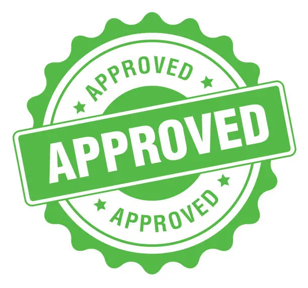 Vector illustration of Approved Stamp