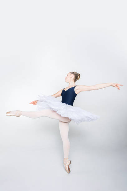 istock Young ballerina practising ballet moves 1219182549