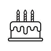 istock vector of birthday cake icon in trendy flat design 1219183025