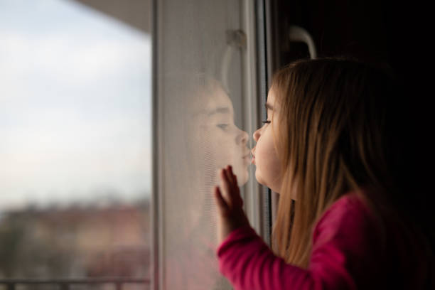 istock Quarantine child at home. 1219183553