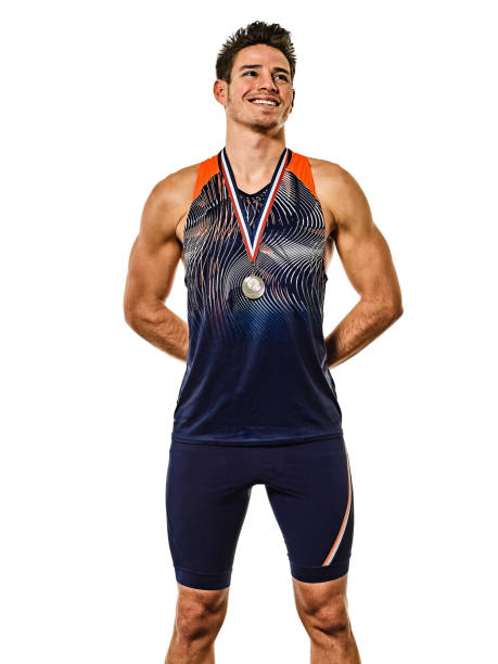 istock young man athletics athetle gold medalist  isolated white background 1219186445