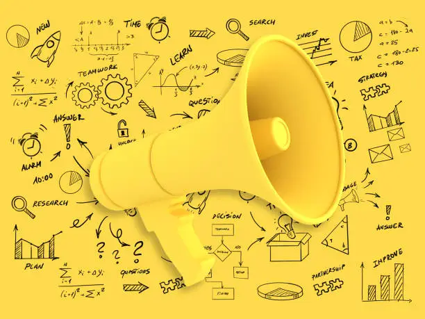 Photo of Marketing campaign strategy advertisement brand megaphone