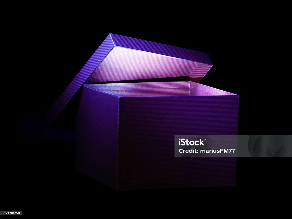 glowing box - with clipping path  Box - Container Stock Photo