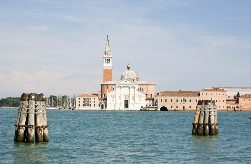 View of Grand Canal in Venice, Italy with San Simeon Piccolo Church at background