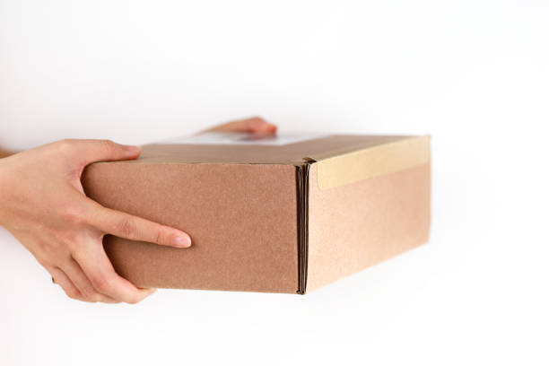 istock Midsection Of Delivery Person holding a Box 1219189641