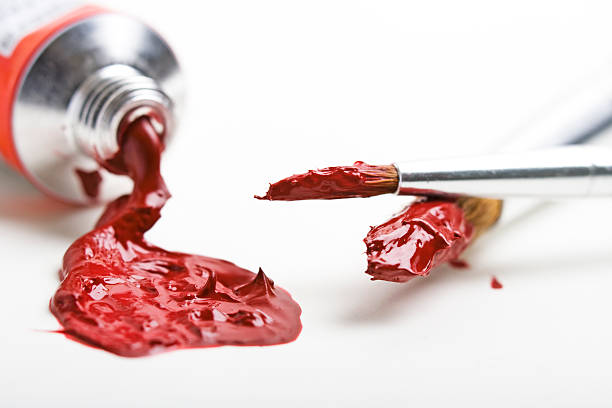 istock paintbrush and red paint - series 121919251