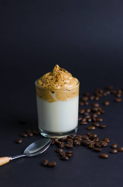 istock Iced Dalgona Coffee, a trendy fluffy creamy whipped coffee 1219196949