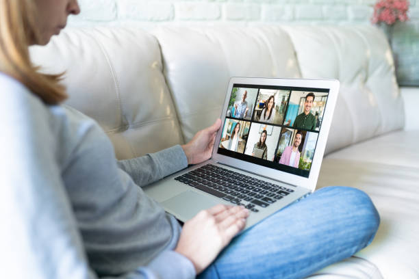 istock Video call with friends and family 1219197325