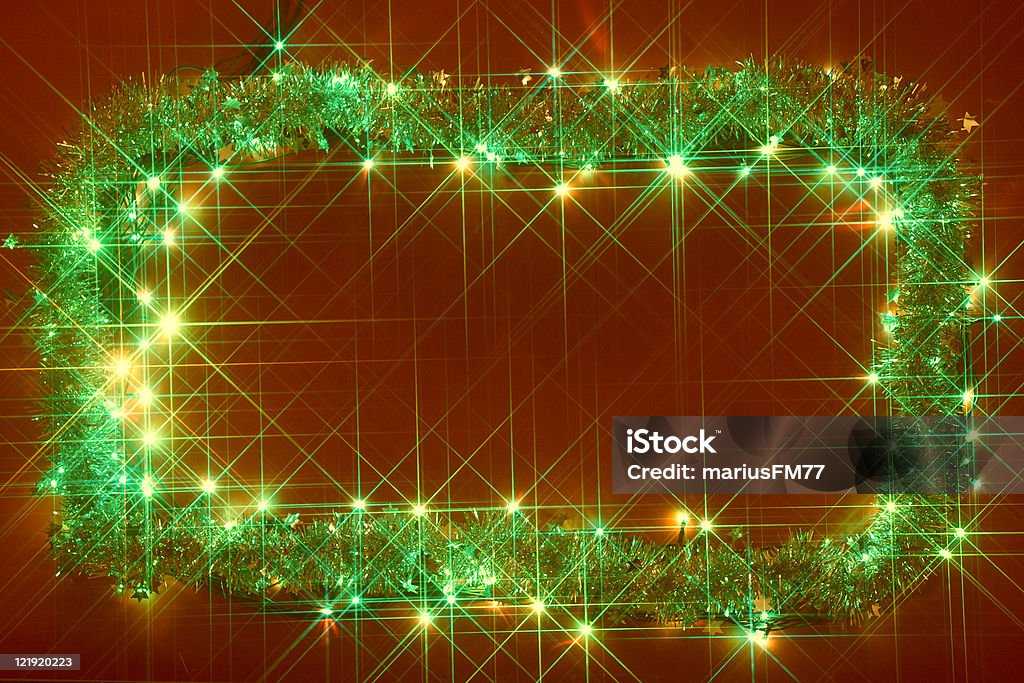 Quadro de luzes de Natal - Foto de stock de Acender royalty-free