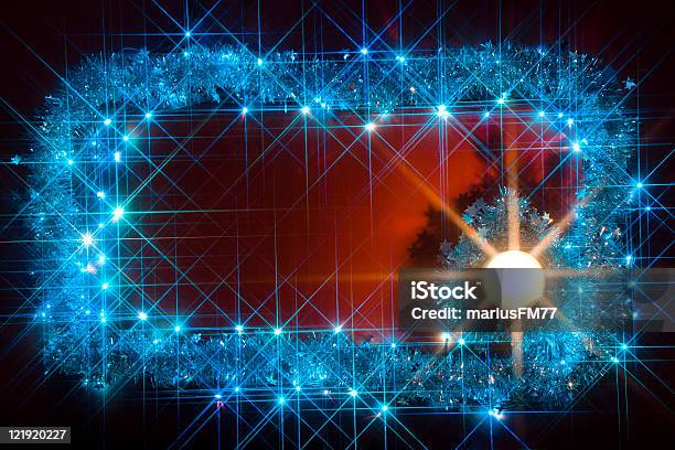 Christmas Lights Frame Stock Photo - Download Image Now - Backgrounds, Black Background, Blank