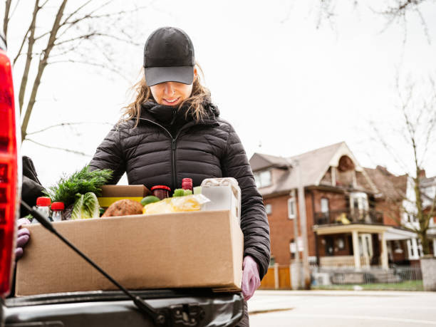 istock COVID-19, Home food delivery during lockdown 1219202483