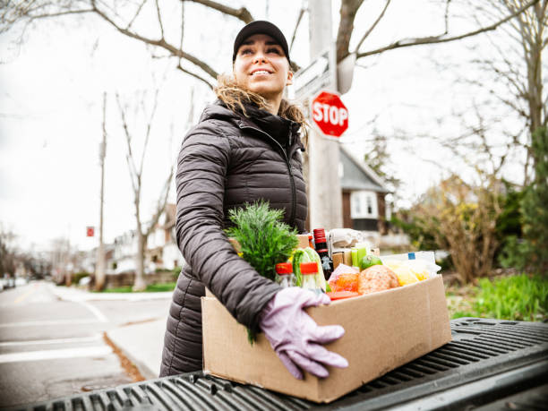 istock COVID-19, Home food delivery during lockdown 1219203637