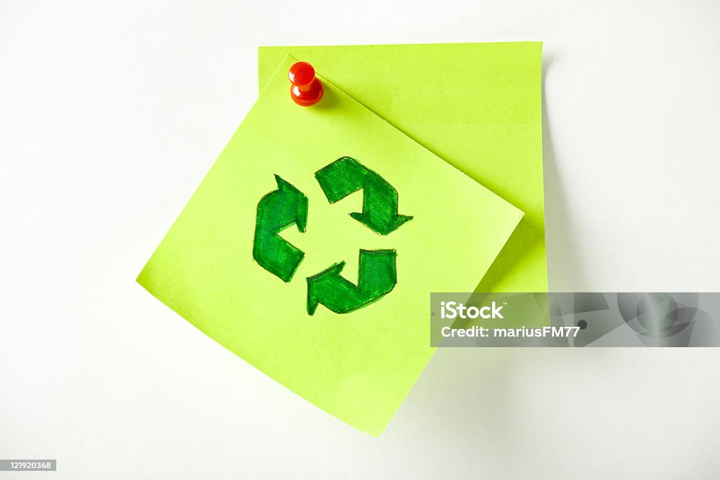 Símbolo de recicláveis - Foto de stock de Alfinete royalty-free