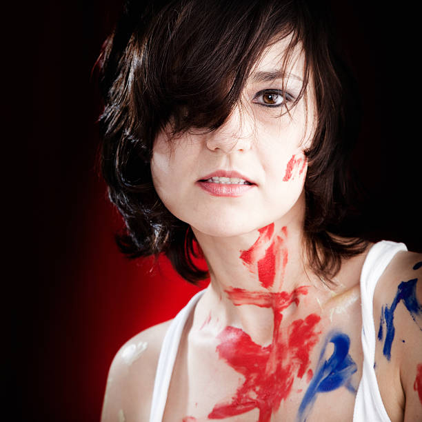 istock Woman with painted skin 121920481