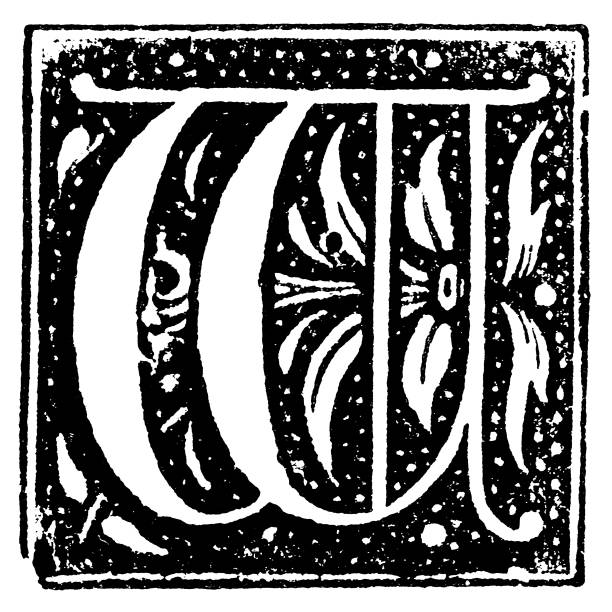 istock Art Nouveau Style Letter W - 19th Century 1219207148